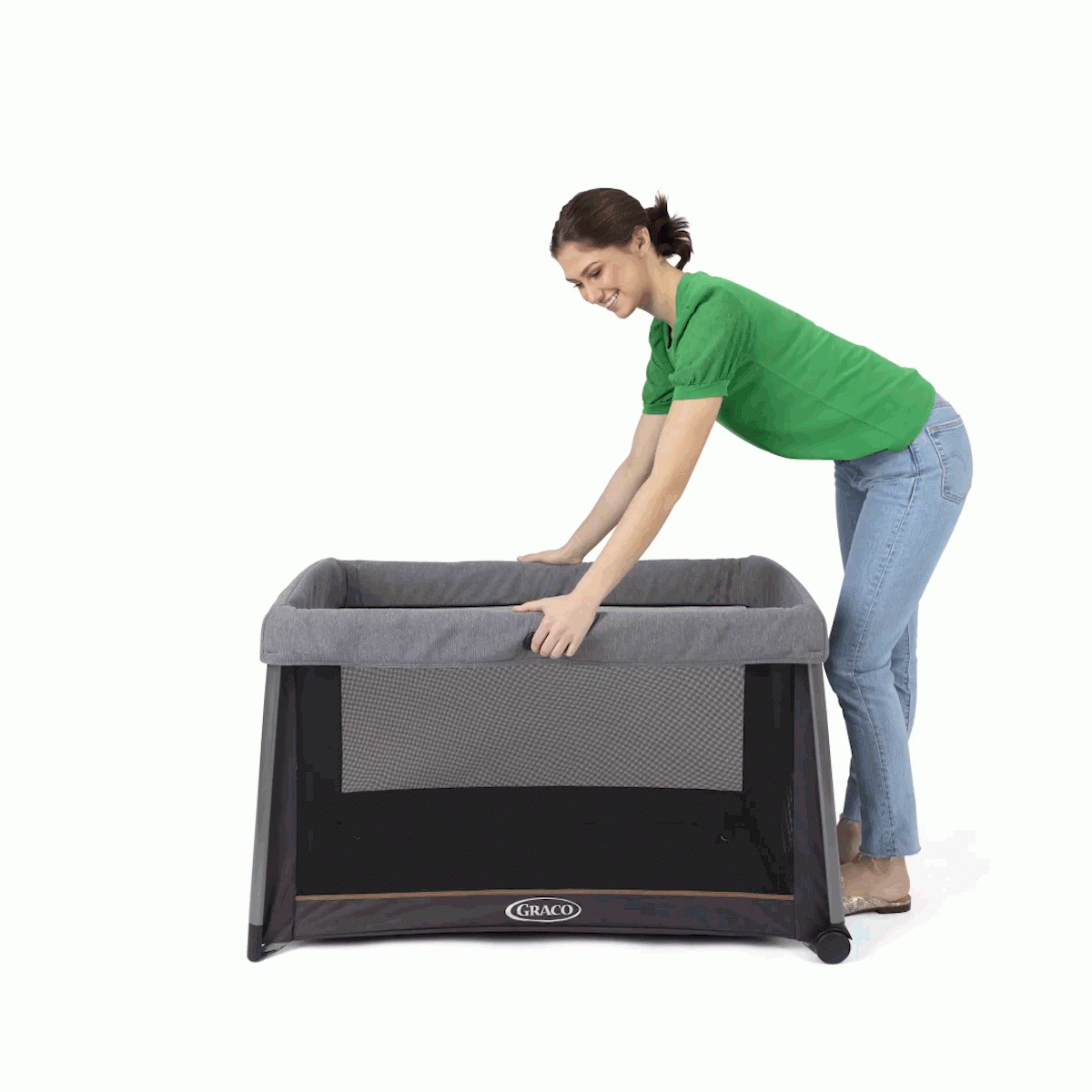 Graco - Patut de calatorie 3 in 1 transformabil in tarc FoldLite LX, Midnight - gogobaby.ro