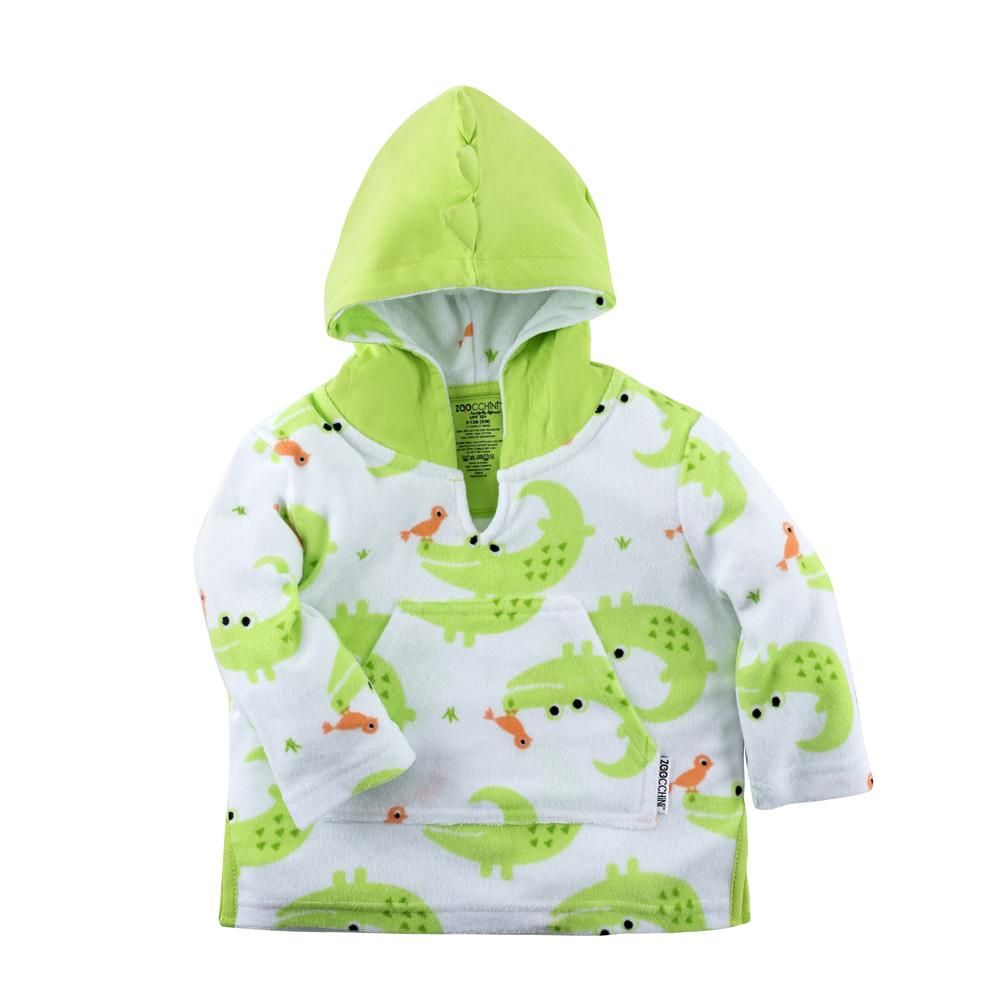 Poncho Baie UPF50 +, Zoocchini, 0-12 Luni, Alligator - gogobaby.ro