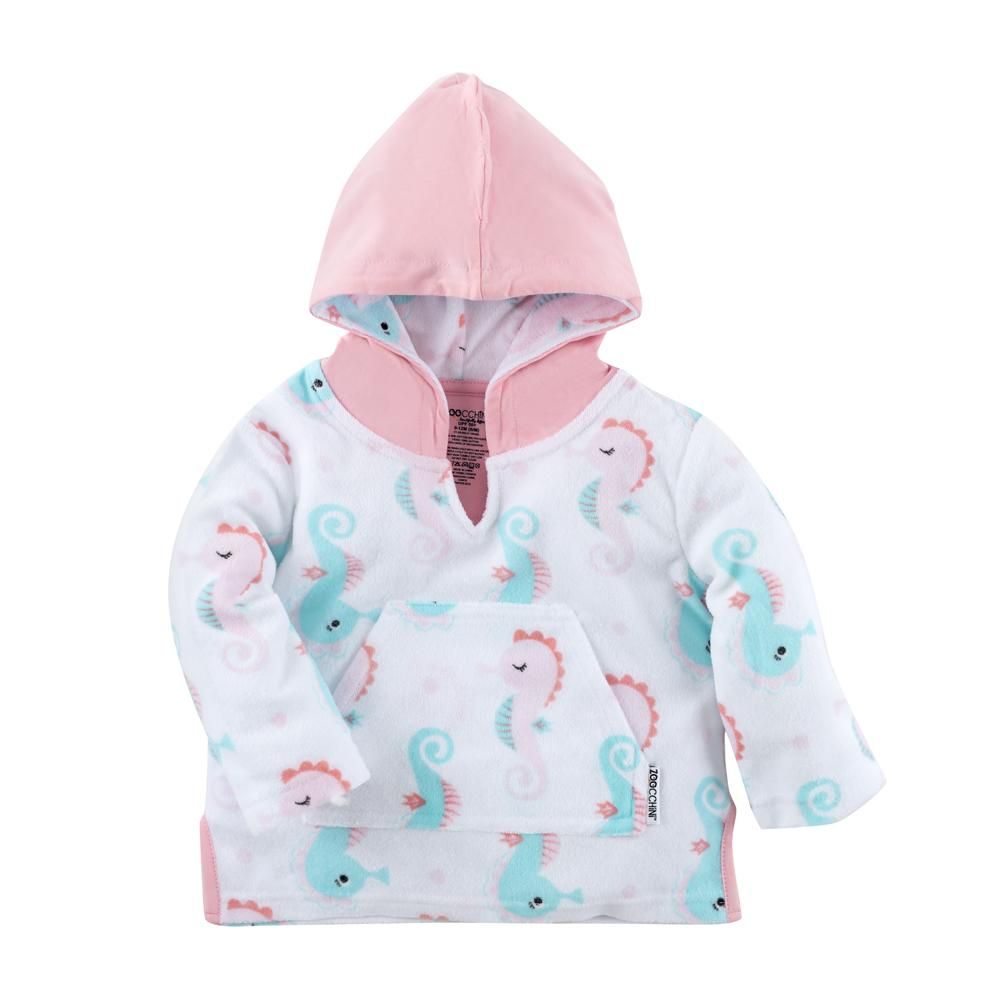 Poncho Baie UPF50 +, Zoocchini, 0-12 Luni, Seahorse - gogobaby.ro
