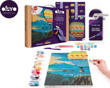 Set pictura si modelare 3D cu argila usoara, 30*40 cm - Hot Air Balloon flight