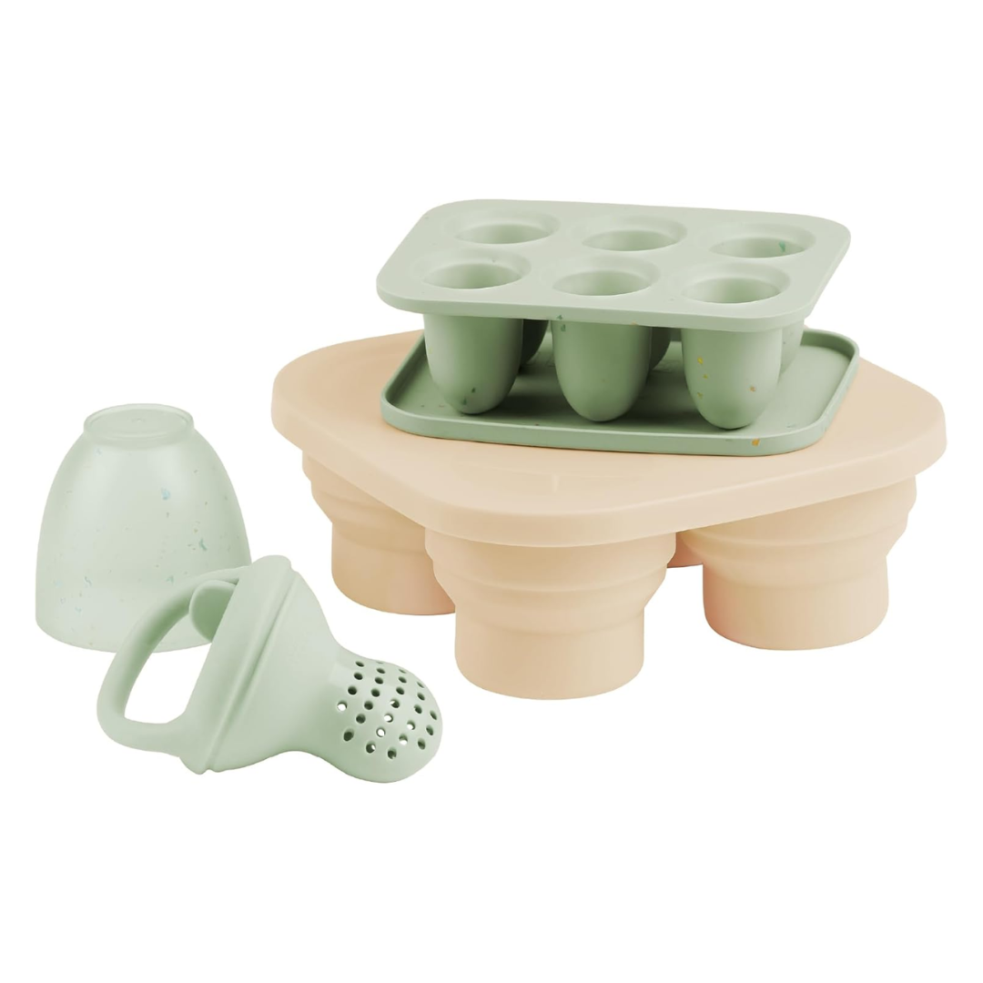 Babymoov - Set recipiente din silicon si feeder pentru bebelusi - gogobaby.ro