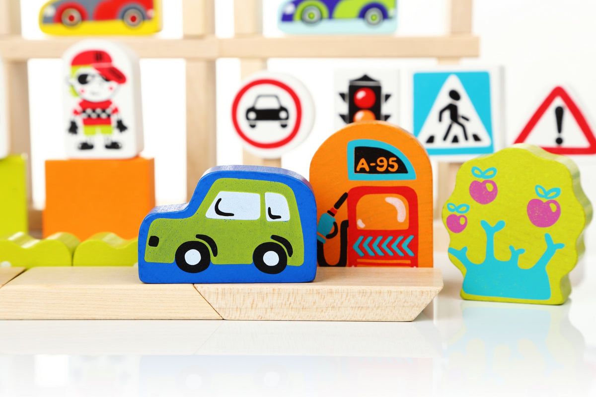 Jucarie Din Lemn, Cubika - Kit De Constructie Pentru Baietei - gogobaby.ro