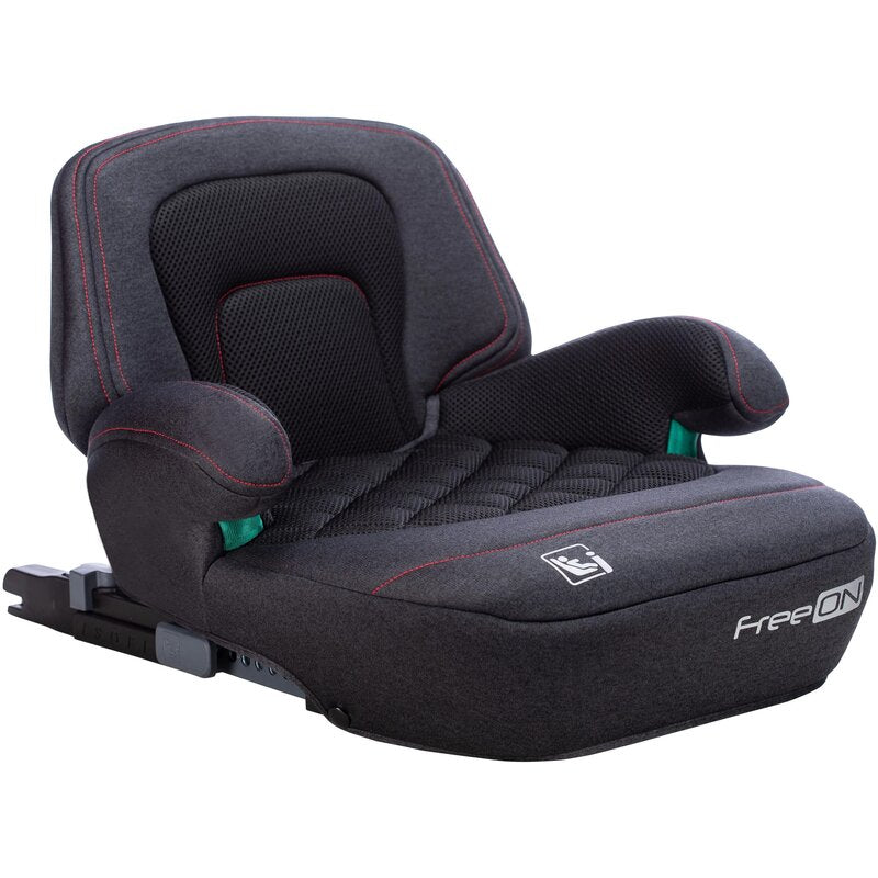 Inaltator auto, FreeOn, Cosmo Plus I-Size, Cu isofix, Cu spatar inaltat si cotiere, Potrivit pentru copiii intre 125 si 150 cm sau intre 25 si 36 Kg, Conform cu standardul european de securitate ECE R129, negru - gogobaby.ro