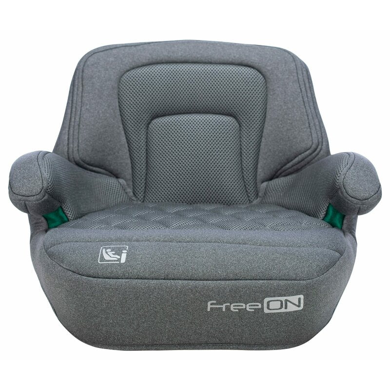 Inaltator auto, FreeOn, Cosmo Plus I-Size, Cu isofix, Cu spatar inaltat si cotiere, Potrivit pentru copiii intre 125 si 150 cm sau intre 25 si 36 Kg, Conform cu standardul european de securitate ECE R129, gri - gogobaby.ro