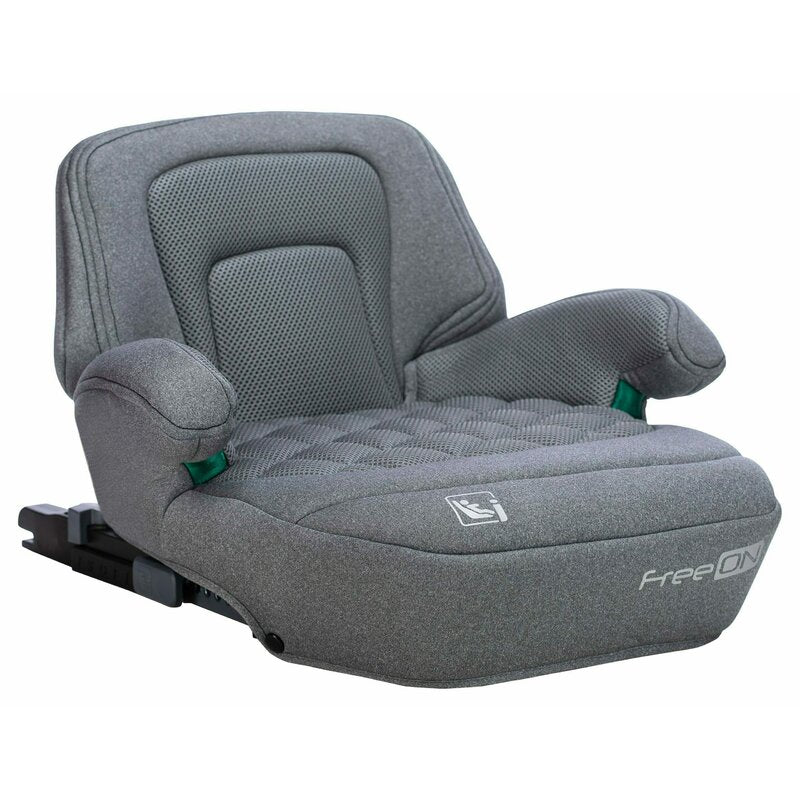 Inaltator auto, FreeOn, Cosmo Plus I-Size, Cu isofix, Cu spatar inaltat si cotiere, Potrivit pentru copiii intre 125 si 150 cm sau intre 25 si 36 Kg, Conform cu standardul european de securitate ECE R129, gri - gogobaby.ro