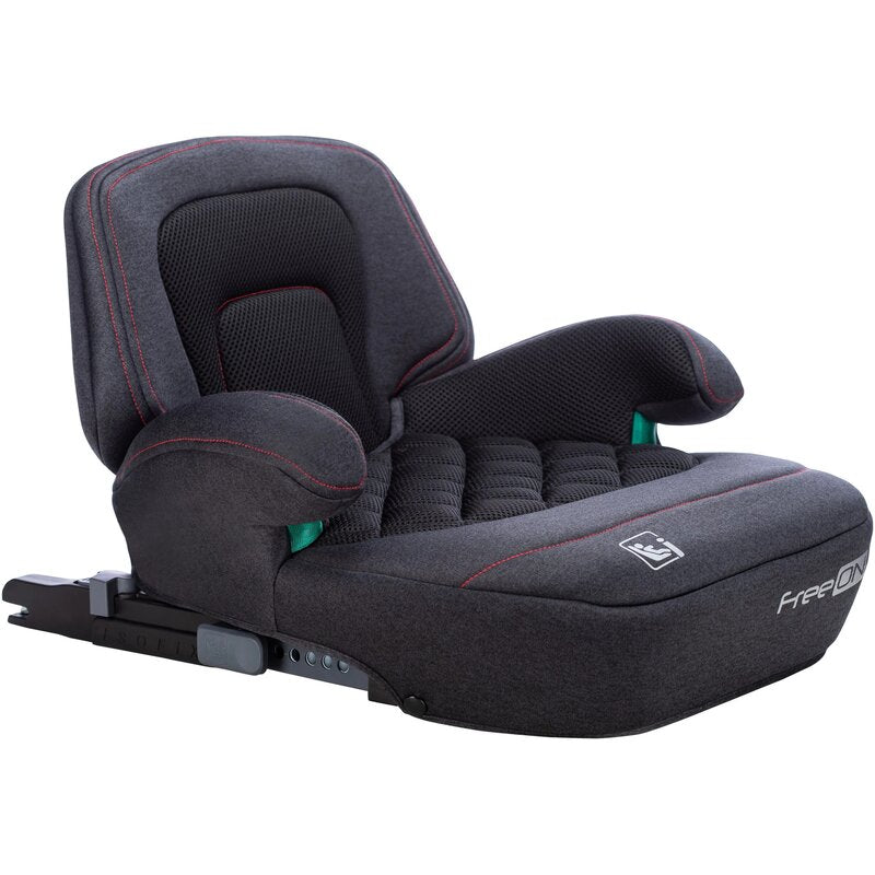 Inaltator auto, FreeOn, Cosmo Plus I-Size, Cu isofix, Cu spatar inaltat si cotiere, Potrivit pentru copiii intre 125 si 150 cm sau intre 25 si 36 Kg, Conform cu standardul european de securitate ECE R129, negru - gogobaby.ro
