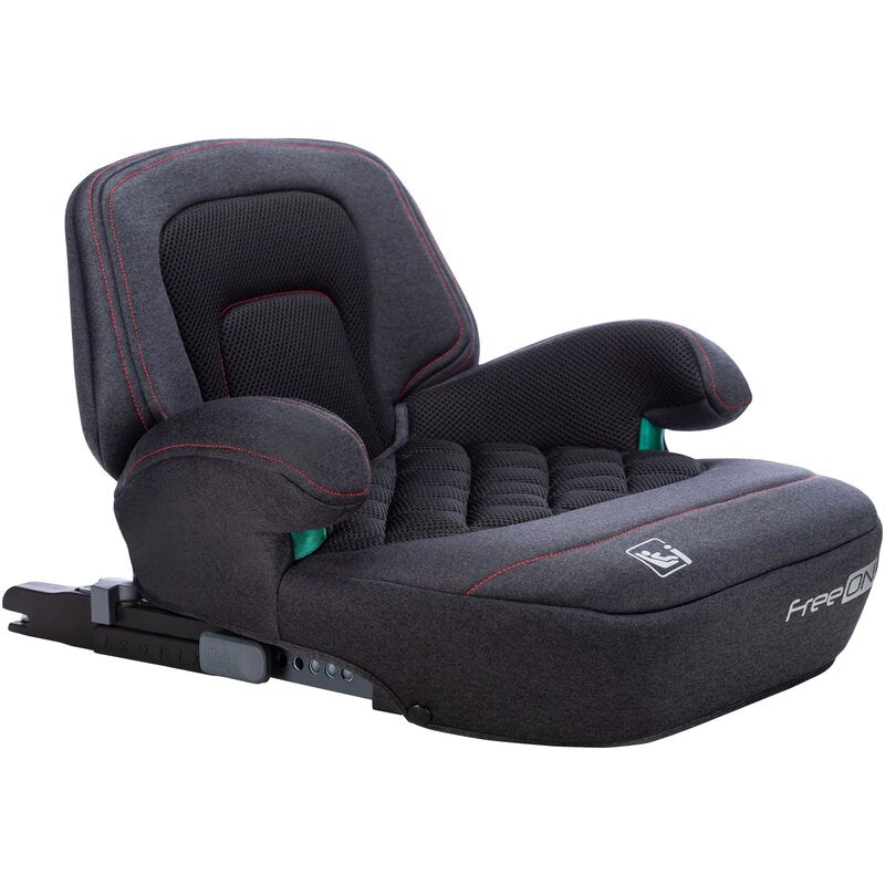 Inaltator auto, FreeOn, Cosmo Plus I-Size, Cu isofix, Cu spatar inaltat si cotiere, Potrivit pentru copiii intre 125 si 150 cm sau intre 25 si 36 Kg, Conform cu standardul european de securitate ECE R129, negru - gogobaby.ro