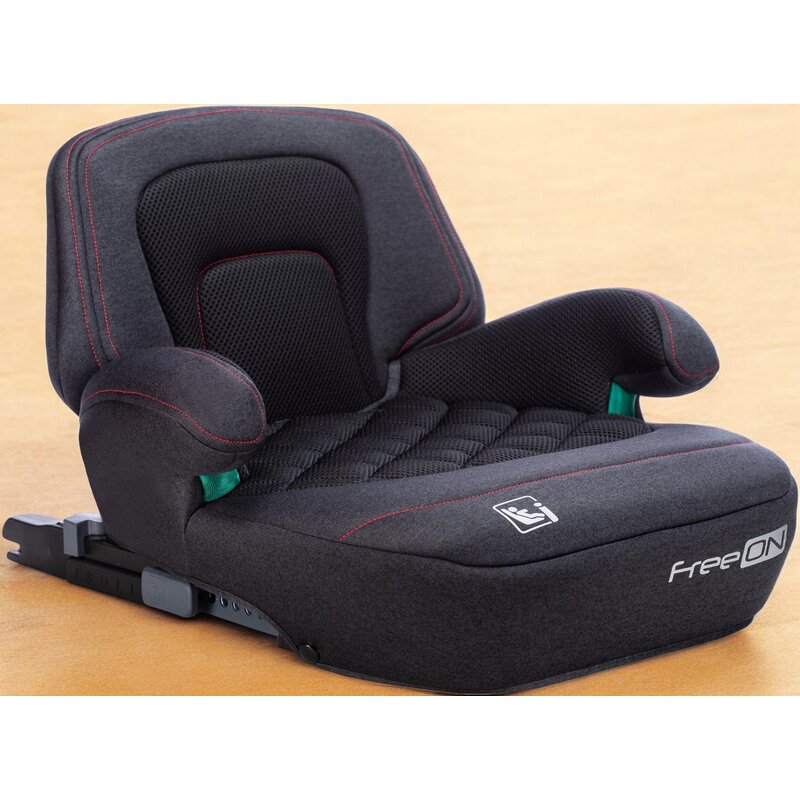 Inaltator auto, FreeOn, Cosmo Plus I-Size, Cu isofix, Cu spatar inaltat si cotiere, Potrivit pentru copiii intre 125 si 150 cm sau intre 25 si 36 Kg, Conform cu standardul european de securitate ECE R129, negru