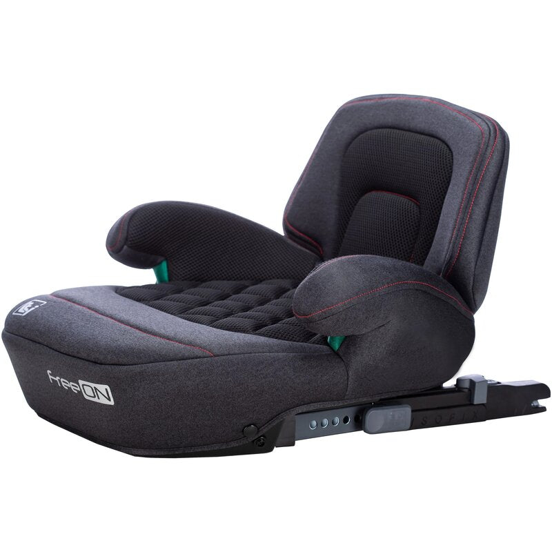 Inaltator auto, FreeOn, Cosmo Plus I-Size, Cu isofix, Cu spatar inaltat si cotiere, Potrivit pentru copiii intre 125 si 150 cm sau intre 25 si 36 Kg, Conform cu standardul european de securitate ECE R129, negru - gogobaby.ro