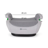 Inaltator auto, Petite&Mars, Optimus Pro, I-size, 125- 150 cm, 22-36 kg, Cu isofix, Forma ergonomica, Husa detasabila, Negru
