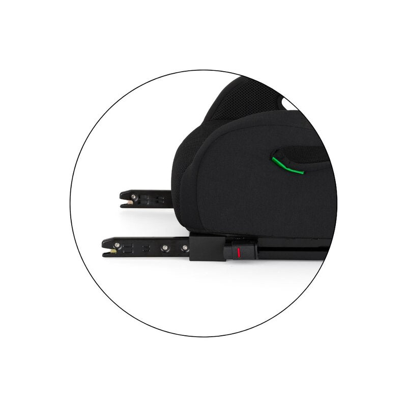 Inaltator auto, Petite&Mars, Optimus Pro, I-size, 125- 150 cm, 22-36 kg, Cu isofix, Forma ergonomica, Husa detasabila, Negru