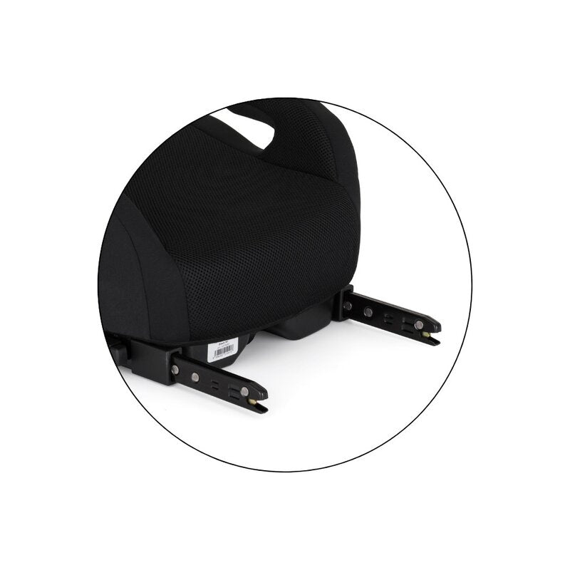 Inaltator auto, Petite&Mars, Optimus Pro, I-size, 125- 150 cm, 22-36 kg, Cu isofix, Forma ergonomica, Husa detasabila, Negru