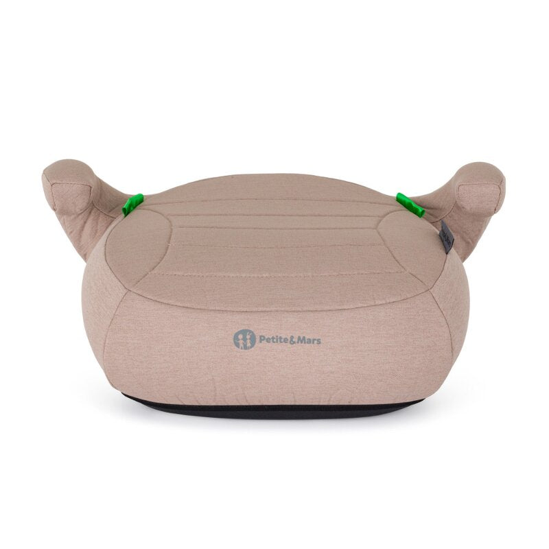 Inaltator auto, Petite&Mars, Zuno, I-size, 125- 150 cm, 22-36 kg, Forma ergonomica, Usor- 1 kg, Bej inchis