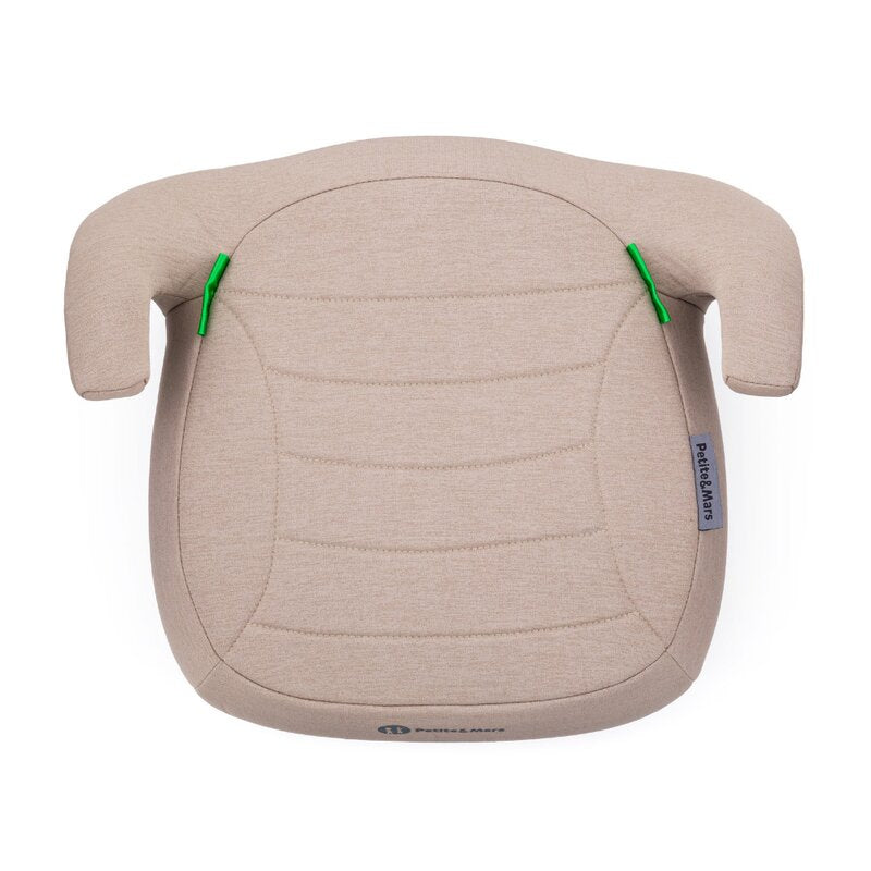 Inaltator auto, Petite&Mars, Zuno, I-size, 125- 150 cm, 22-36 kg, Forma ergonomica, Usor- 1 kg, Bej inchis