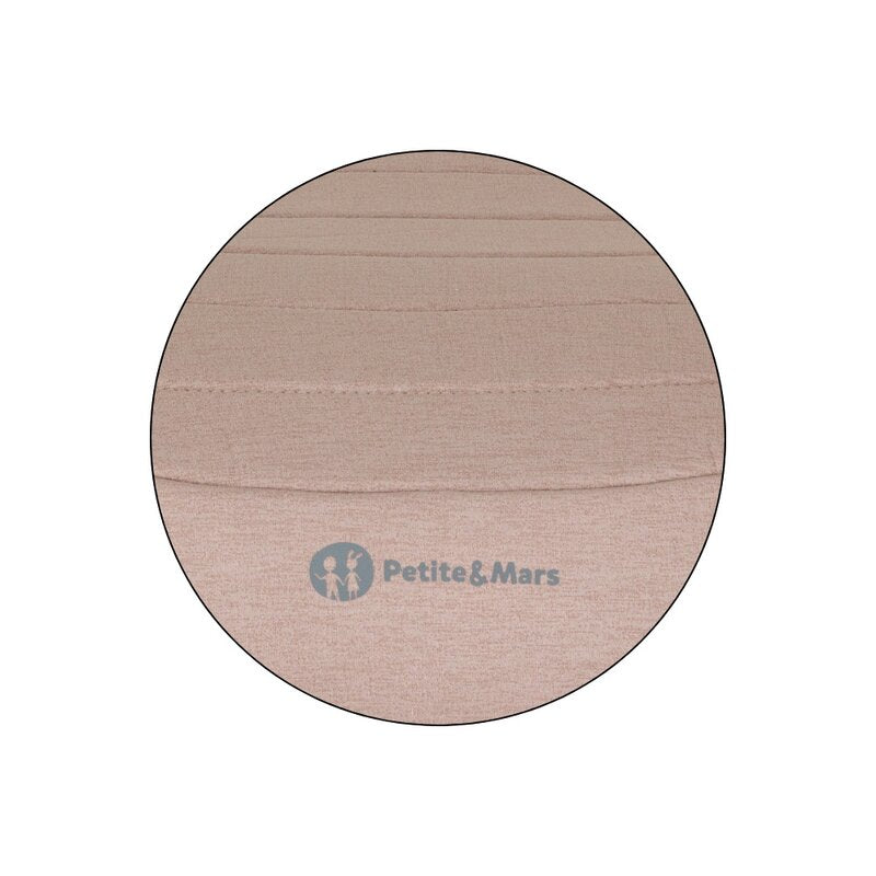 Inaltator auto, Petite&Mars, Zuno, I-size, 125- 150 cm, 22-36 kg, Forma ergonomica, Usor- 1 kg, Bej inchis