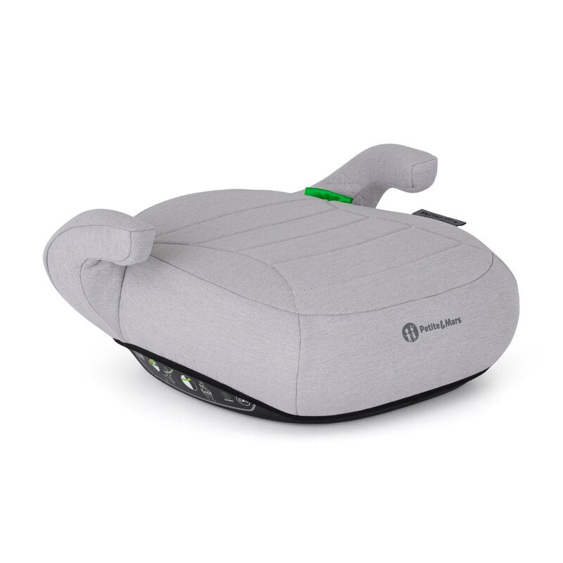 Inaltator auto, Petite&Mars, Zuno, I-size, 125- 150 cm, 22-36 kg, Forma ergonomica, Usor- 1 kg, Gri