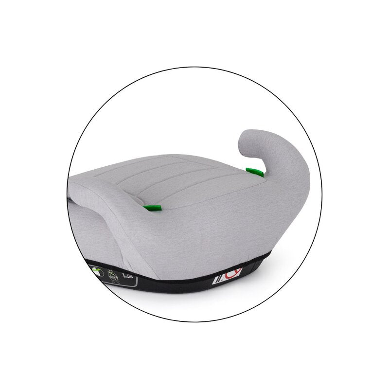 Inaltator auto, Petite&Mars, Zuno, I-size, 125- 150 cm, 22-36 kg, Forma ergonomica, Usor- 1 kg, Gri