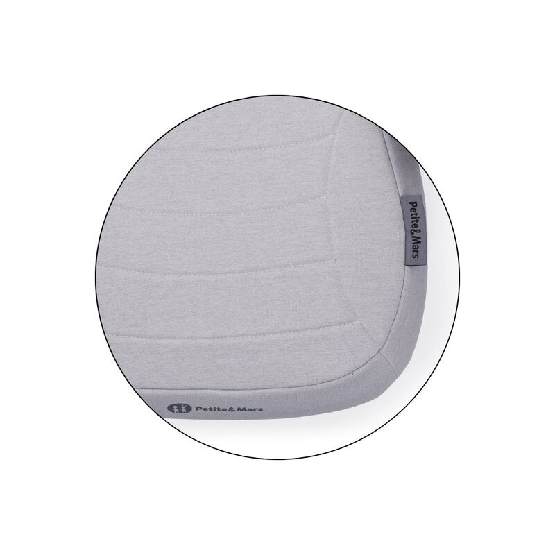 Inaltator auto, Petite&Mars, Zuno, I-size, 125- 150 cm, 22-36 kg, Forma ergonomica, Usor- 1 kg, Gri