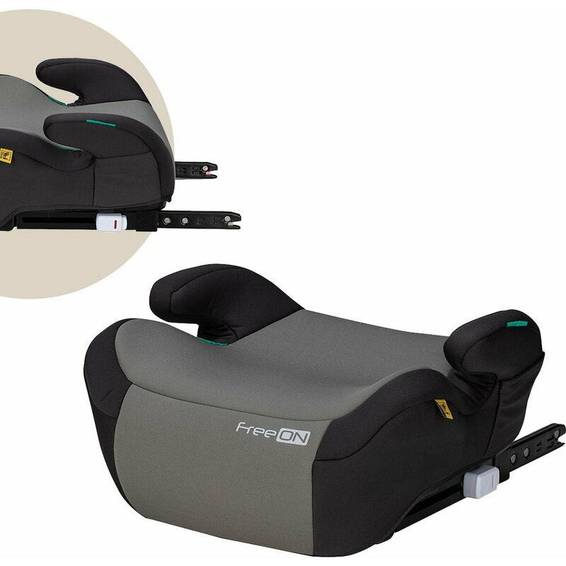 Inaltator auto, FreeOn, Taurus Fix, Cu isofix, Potrivit pentru copiii intre 125 si 150 cm, Conform cu standardul european de securitate ECE R129, Gray - gogobaby.ro