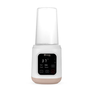 Incalzitor biberoane, Lionelo, ThermUp 3.0, 6 in 1, Incalzire, Decongelare, Sterilizare, Mentinerea temperaturii, 400 W, 35-100°C, Panou de comanda tactil, Fara BPA, Oprire automata, Placa de incalzire din teflon, Alb