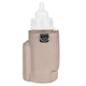 Incalzitor biberoane, Lionelo, ThermUp Go Evo, Portabil, Cu 5 niveluri de incalzire, Cu buton Safety Control, Mentinere caldura pana la 9h, Incarcare USB, Bej inchis