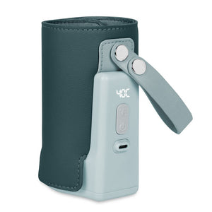 Incalzitor biberoane, Lionelo, ThermUp Go Plus, Portabil, Cu aspect elegant, Temperatura constanta pana la 24 h, Incarcare USB, Verde