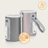Incalzitor biberoane, Lionelo, ThermUp Go, Portabil, Temperatura constanta pana la 24 h, Incarcare USB, Maro