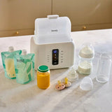 Incalzitor biberoane si sterilizator, Lionelo, ThermUp Duo, 6 moduri de operare, Incalzire, Sterilizare, Pastrare temperatura, Decongelare, Senzor pentru temperatura, Pentru 2 biberoane simultan, fara BPA, Verde