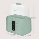 Incalzitor biberoane si sterilizator, Lionelo, ThermUp Duo, 6 moduri de operare, Incalzire, Sterilizare, Pastrare temperatura, Decongelare, Senzor pentru temperatura, Pentru 2 biberoane simultan, fara BPA, Verde