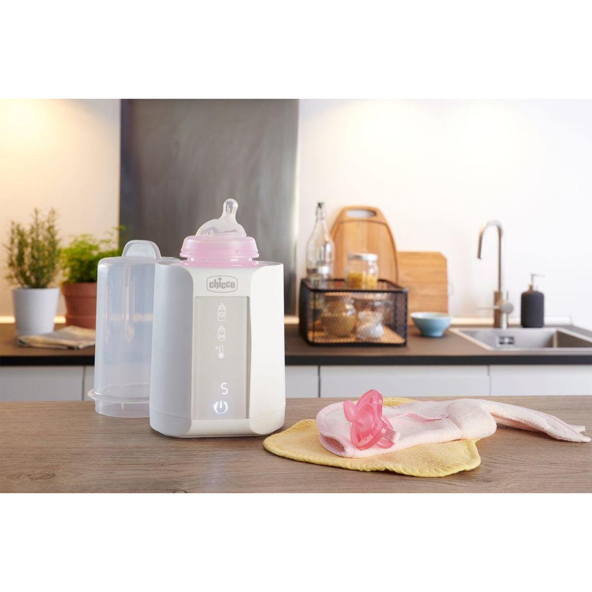 Incalzitor digital electric si sterilizator cu aburi 2 in 1 Chicco, 0 luni+ - gogobaby.ro