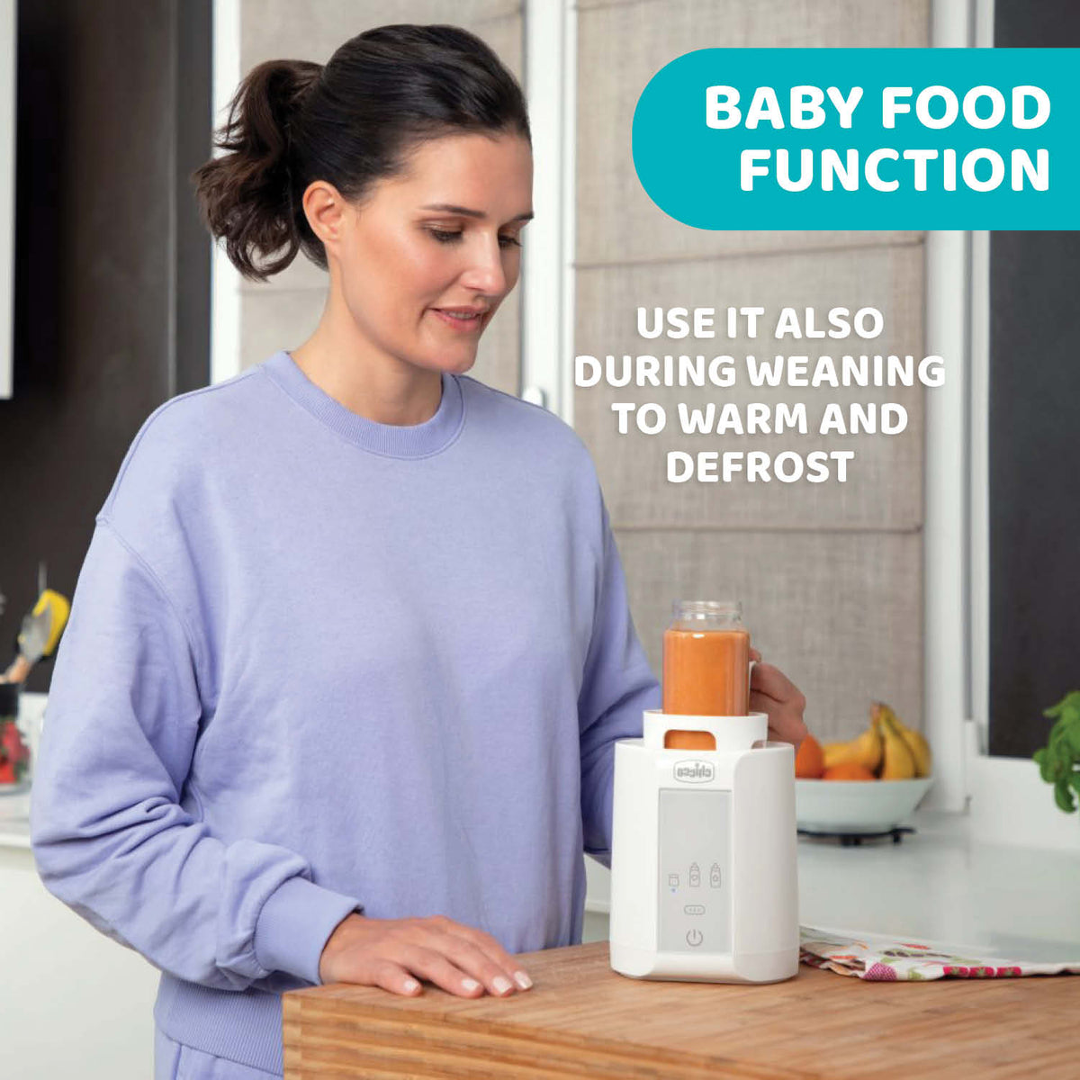 Incalzitor electric Chicco 2 in 1 cu adaptor pentru autovehicul, 0 luni+