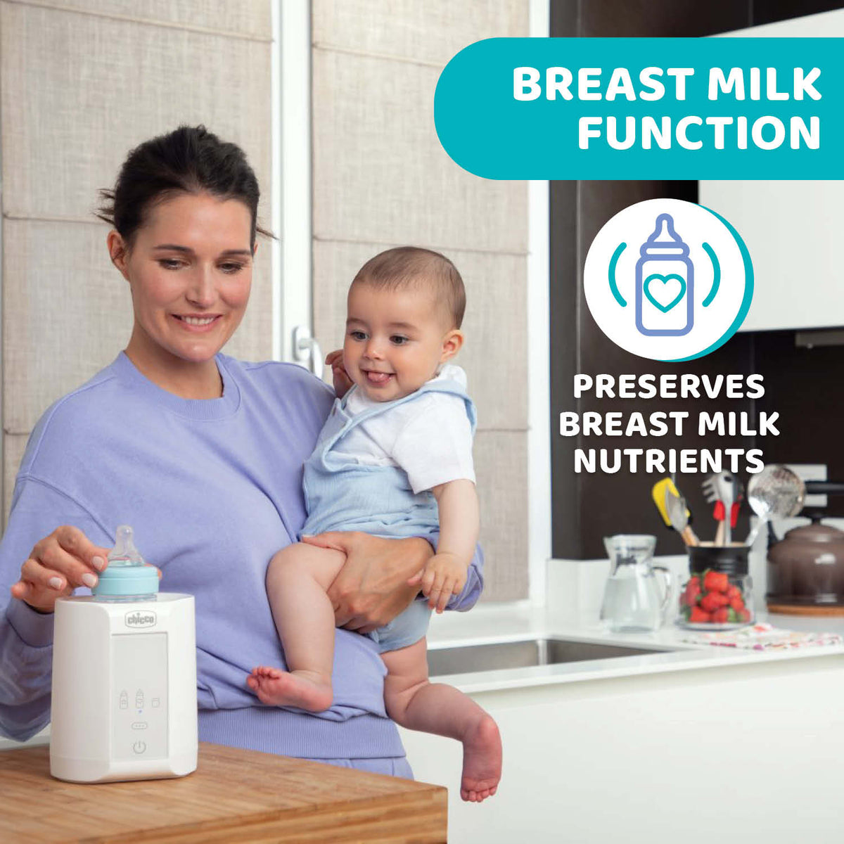 Incalzitor electric Chicco pentru biberoane, 0luni+