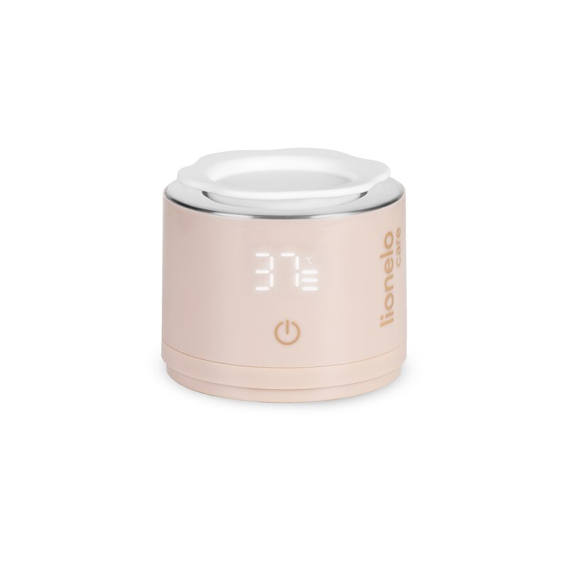 Incalzitor portabil, Lionelo, ThermUp Swift, Portabil, Incalzire in 3 minute, Mentinerea temperaturii, 60 W, USB-C, 4 setari de temperatura: 37-50°C, Recipient 180 ml inclus, Rose Gold
