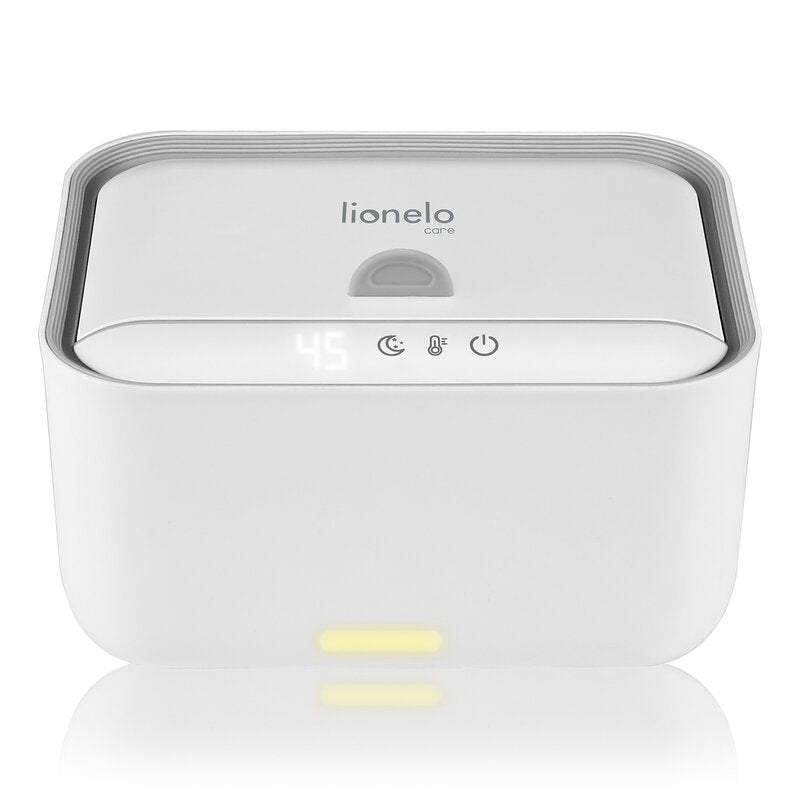 Incalzitor servetele umede, Lionelo, Babybliss, Cu 3 setari de temperatura, Loc suficient pentru un intreg pachet de servetele umede, Panou de control cu ecran tactil, Fara BPA, White