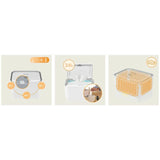 Incalzitor servetele umede, Lionelo, Babybliss, Cu 3 setari de temperatura, Loc suficient pentru un intreg pachet de servetele umede, Panou de control cu ecran tactil, Fara BPA, White