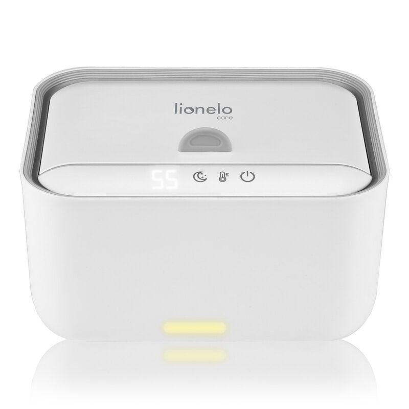 Incalzitor servetele umede, Lionelo, Babybliss, Cu 3 setari de temperatura, Loc suficient pentru un intreg pachet de servetele umede, Panou de control cu ecran tactil, Fara BPA, White