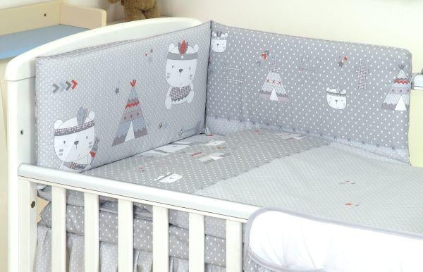 Jolie Lenjerie 3 piese Indi Grey 120*60cm - gogobaby.ro
