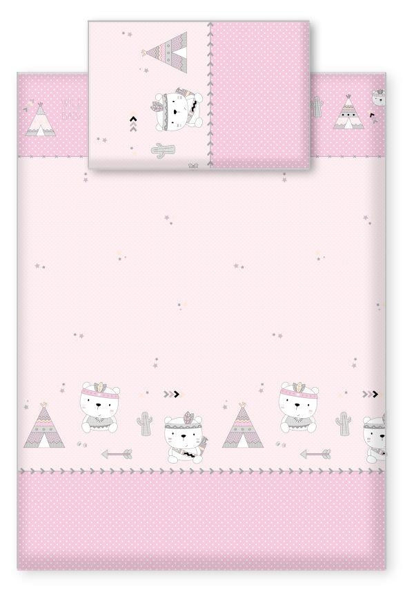 Jolie Lenjerie 3 piese Indi Pink 120*60cm - gogobaby.ro