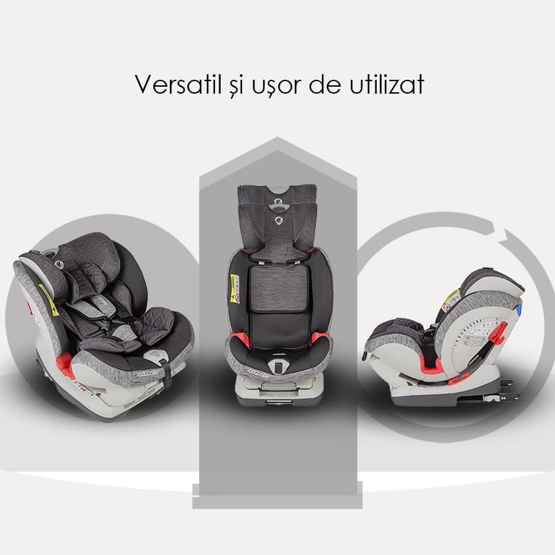 Scaun auto cu Isofix grupa 0-36 kg Coccolle Cressida Raven Gray - gogobaby.ro