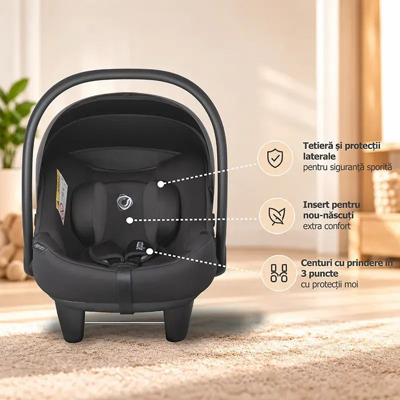 Scoica auto iSize C Knox Black + Baza rotativa isofix iSize Coccolle Knox