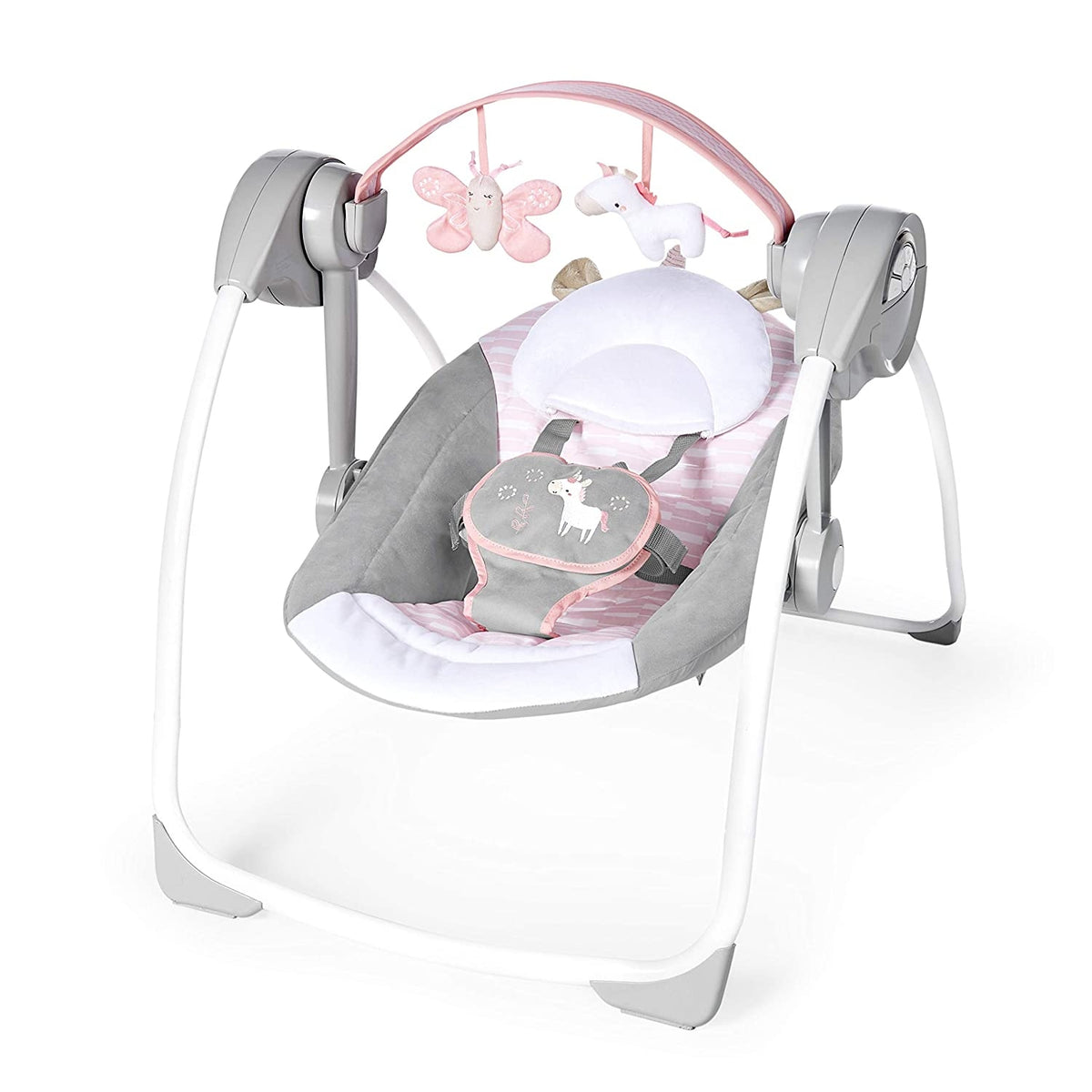 Ingenuity - Leagan portabil Comfort 2 Go Flora the Unicorn - gogobaby.ro