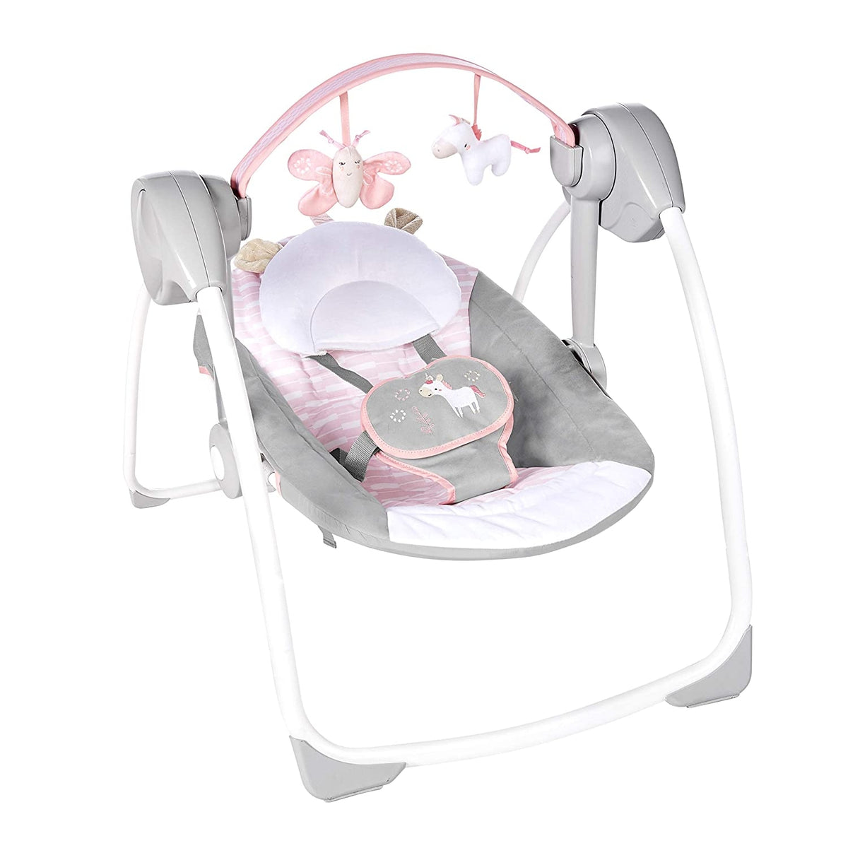 Ingenuity - Leagan portabil Comfort 2 Go Flora the Unicorn - gogobaby.ro