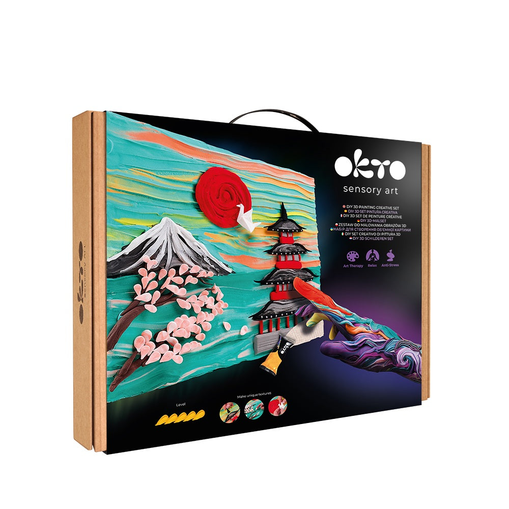 Set pictura 3D cu argila usoara, 30*40cm - Japan