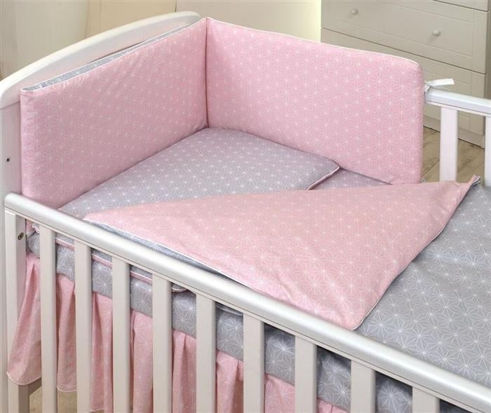 Jolie Aparatoare patut 180x35 cm Geometric Grey/Pink