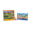 Set de joaca, Joueco, Magnetic, 30 de piese, Dezvolta abilitati motorii si imaginatia, Include cutie pentru depozitare si tabla de joc, 30 x 22 cm, 3 ani+, Multicolor