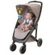 Jucarie carucior sau scaun auto, Playgro, Dezvolta abilitatile motorii, Culori luminoase, Cu clopotel, Fara BPA, 0 luni+, Cheeky Chime Rocky Racoon