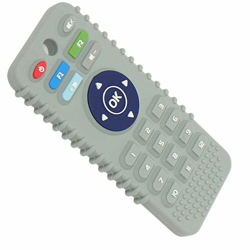 Jucarie de dentitie, Bocioland, In forma de telecomanda,0 luni+, Gri