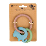 Jucarie dentitie, Petite&Mars, Elfi, Din silicon fara BPA, Racire in frigider, Multicolor