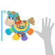 Jucarie din plus, Playgro, Clip Clop, Carticica tactila, Stimuleaza dezvoltarea senzoriala, Cu inele pentru dentitie, Cu diverse forme si texturi, 3 luni+, Musical Clip Clop Teether Book