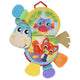 Jucarie din plus, Playgro, Clip Clop, Carticica tactila, Stimuleaza dezvoltarea senzoriala, Cu inele pentru dentitie, Cu diverse forme si texturi, 3 luni+, Musical Clip Clop Teether Book